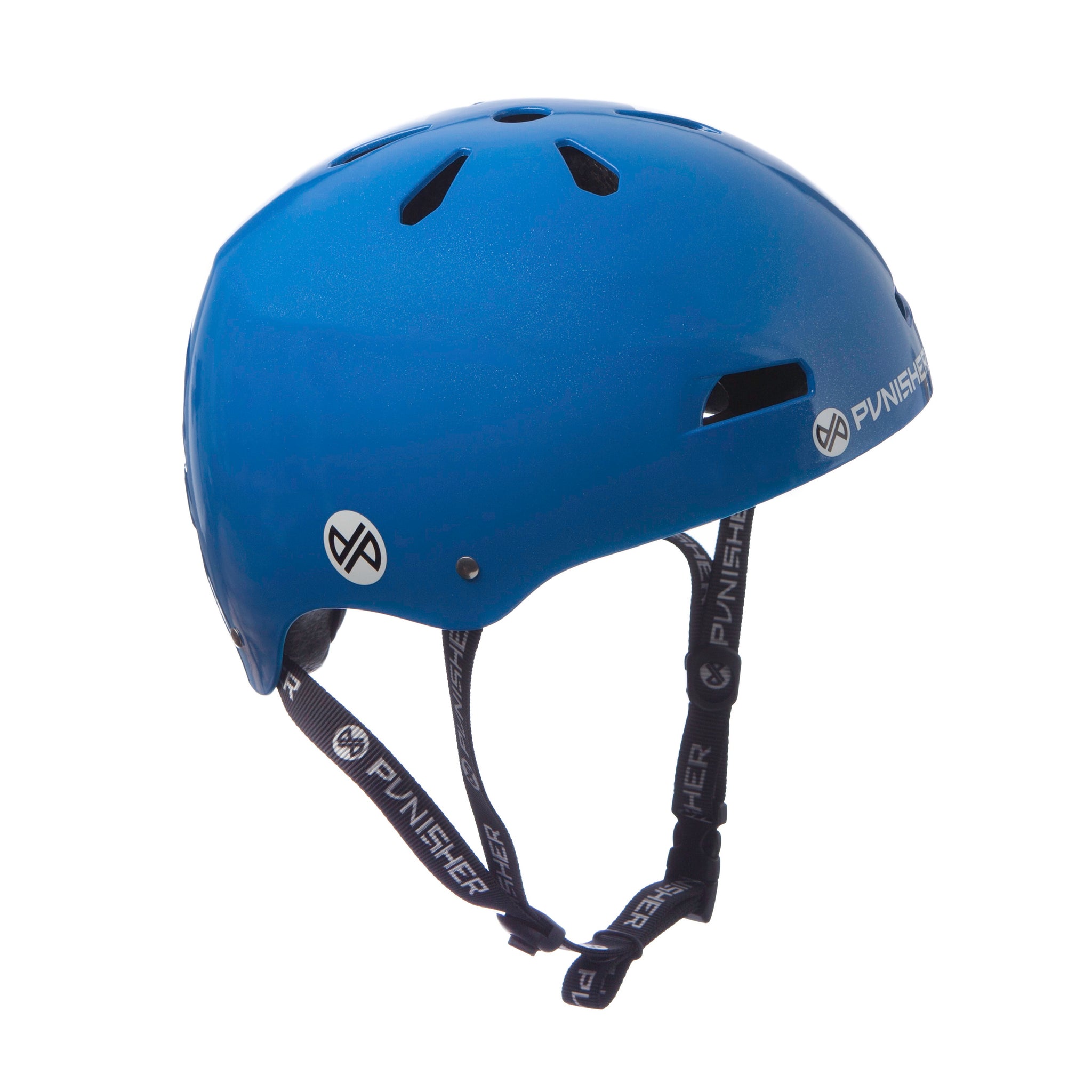 Punisher Skateboards Youth 13-vent Dual Safety Certified BMX and Skateboard Helmet - Neon Blue