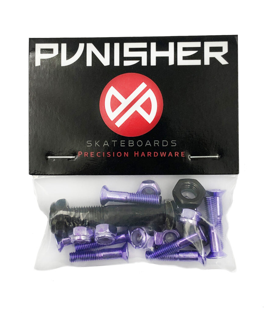 Purple Rave Rompler Hardware PUNISHER® SKATEBOARDS | SKATEBOARD HARDWARE | METALLIC PURPLE ...